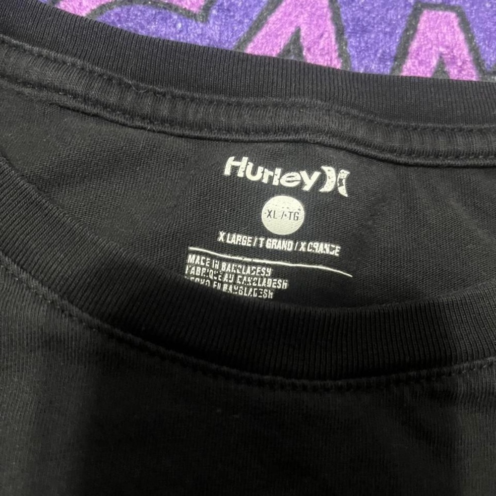 Hurley athletic black & red logo sporty tee Size XL - Picture 3 of 5